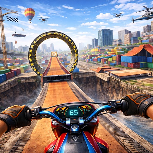 VR Stunt Bike Extreme Moto Rush Sim 게임 이미지