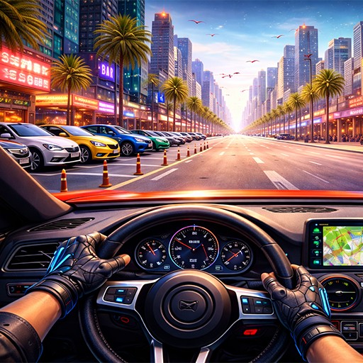 City Car Parking & Driving Simulator VR 게임 이미지