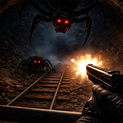 Horror Spider Train : Hidden Escape 게임 이미지