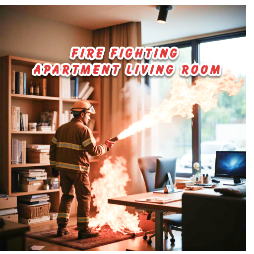 Fire Fighting: Apartment Living Room 게임 이미지